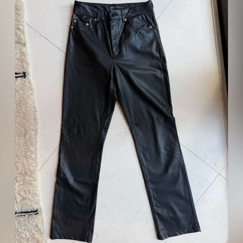 Zara Faux Leather Trousers